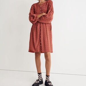 Madewell, CHALLIS BUTTON-FRONT MINI DRESS
IN TINY DAISY